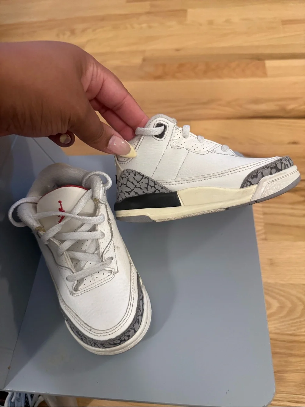 Nike Kids White and Red Jumpman Low-Top Sneakers